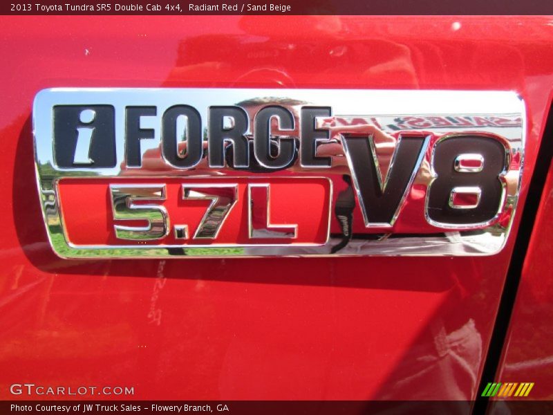 Radiant Red / Sand Beige 2013 Toyota Tundra SR5 Double Cab 4x4