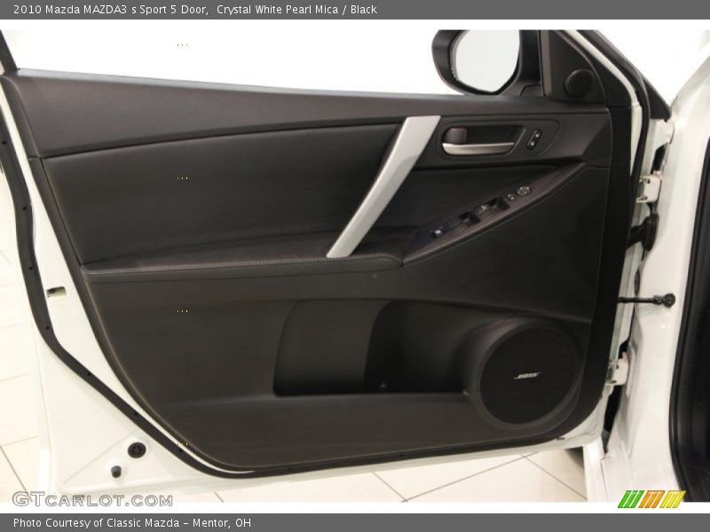 Crystal White Pearl Mica / Black 2010 Mazda MAZDA3 s Sport 5 Door