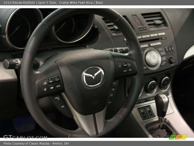 Crystal White Pearl Mica / Black 2010 Mazda MAZDA3 s Sport 5 Door