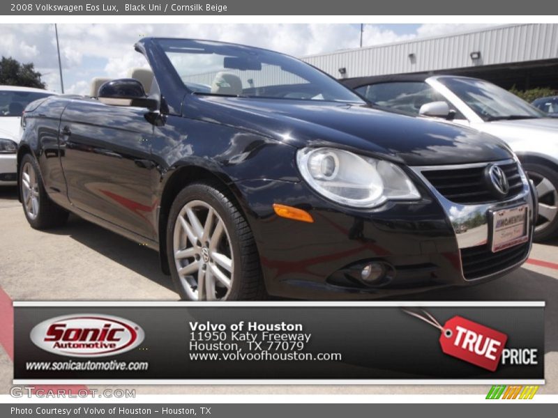 Black Uni / Cornsilk Beige 2008 Volkswagen Eos Lux