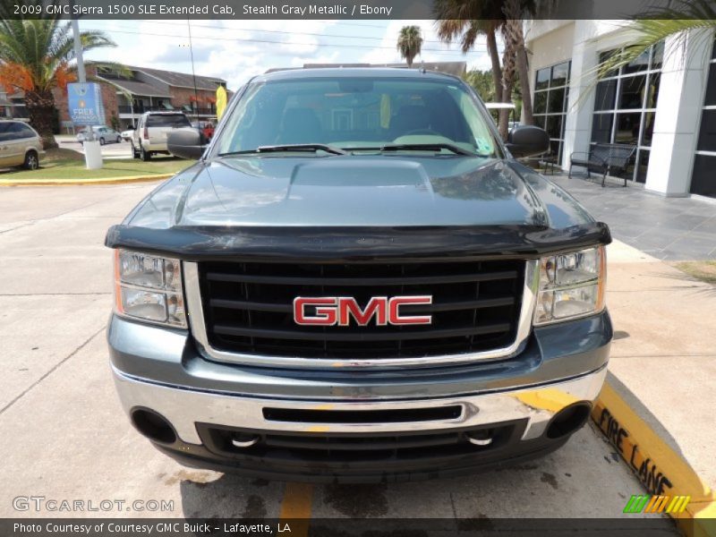 Stealth Gray Metallic / Ebony 2009 GMC Sierra 1500 SLE Extended Cab