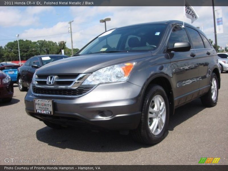 Polished Metal Metallic / Black 2011 Honda CR-V EX