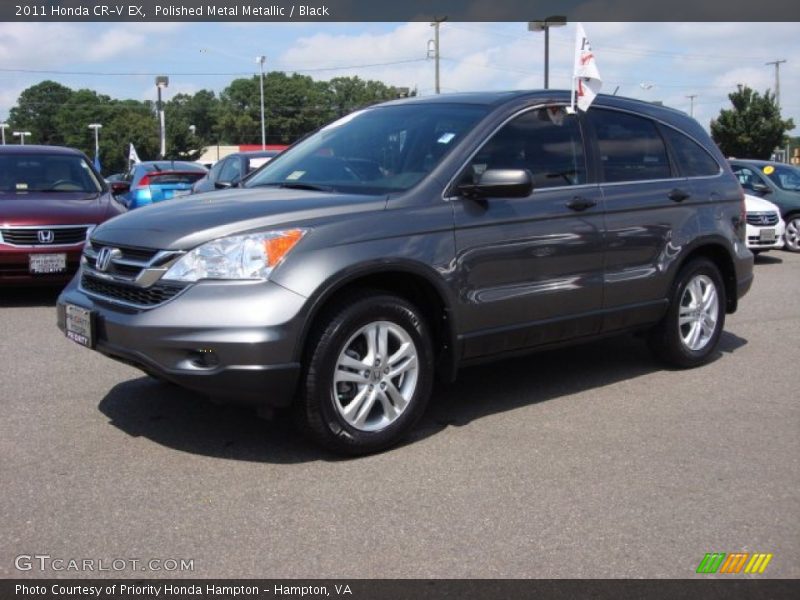 Polished Metal Metallic / Black 2011 Honda CR-V EX
