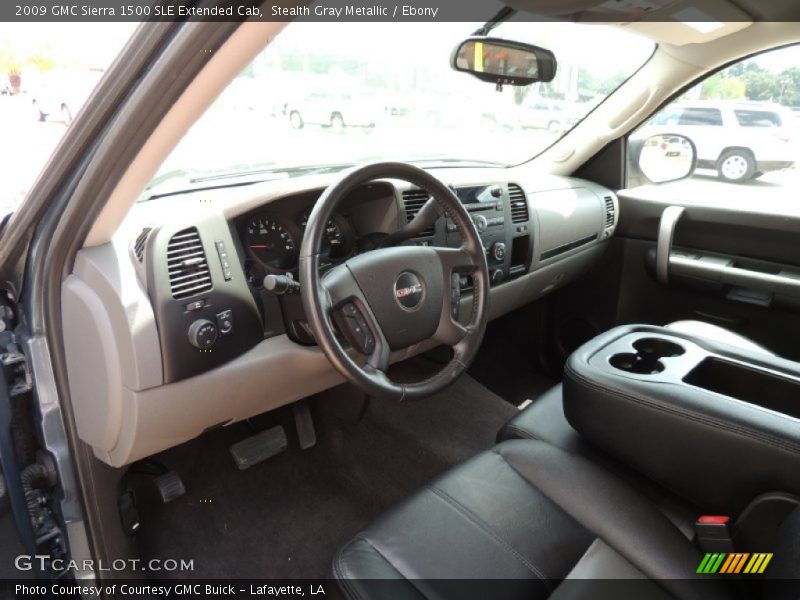 Stealth Gray Metallic / Ebony 2009 GMC Sierra 1500 SLE Extended Cab