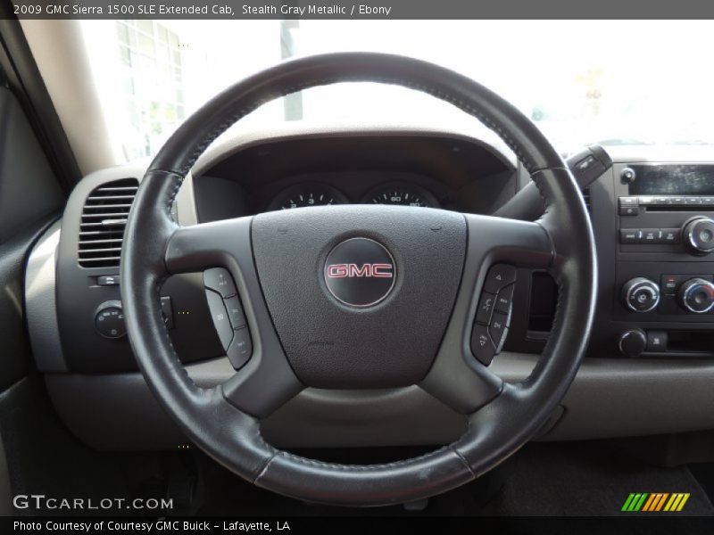 Stealth Gray Metallic / Ebony 2009 GMC Sierra 1500 SLE Extended Cab