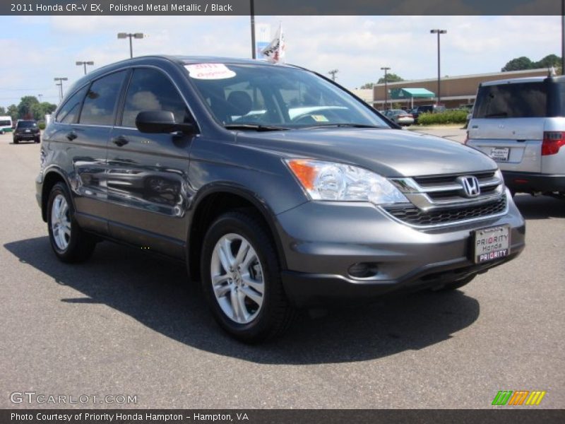 Polished Metal Metallic / Black 2011 Honda CR-V EX