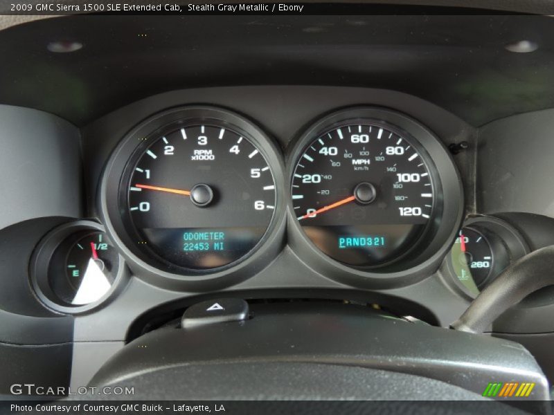 Stealth Gray Metallic / Ebony 2009 GMC Sierra 1500 SLE Extended Cab