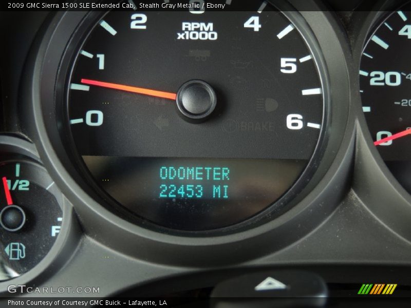 Stealth Gray Metallic / Ebony 2009 GMC Sierra 1500 SLE Extended Cab