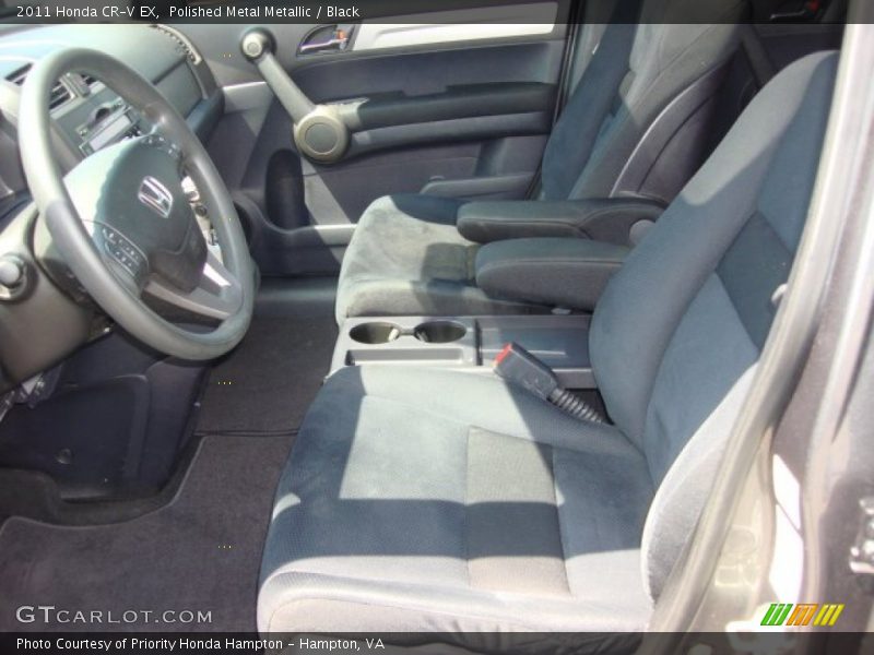 Polished Metal Metallic / Black 2011 Honda CR-V EX