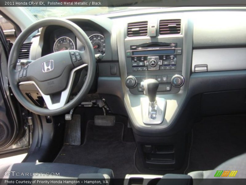 Polished Metal Metallic / Black 2011 Honda CR-V EX