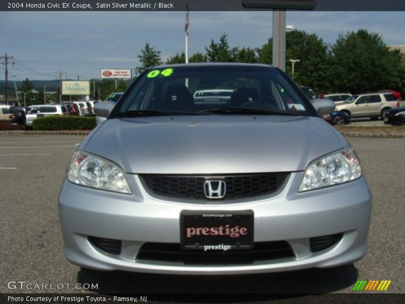 Satin Silver Metallic / Black 2004 Honda Civic EX Coupe