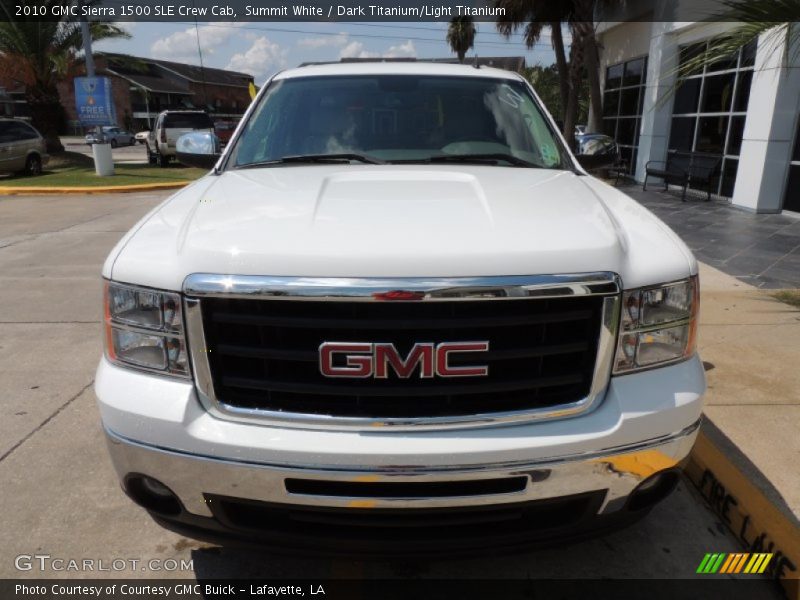 Summit White / Dark Titanium/Light Titanium 2010 GMC Sierra 1500 SLE Crew Cab