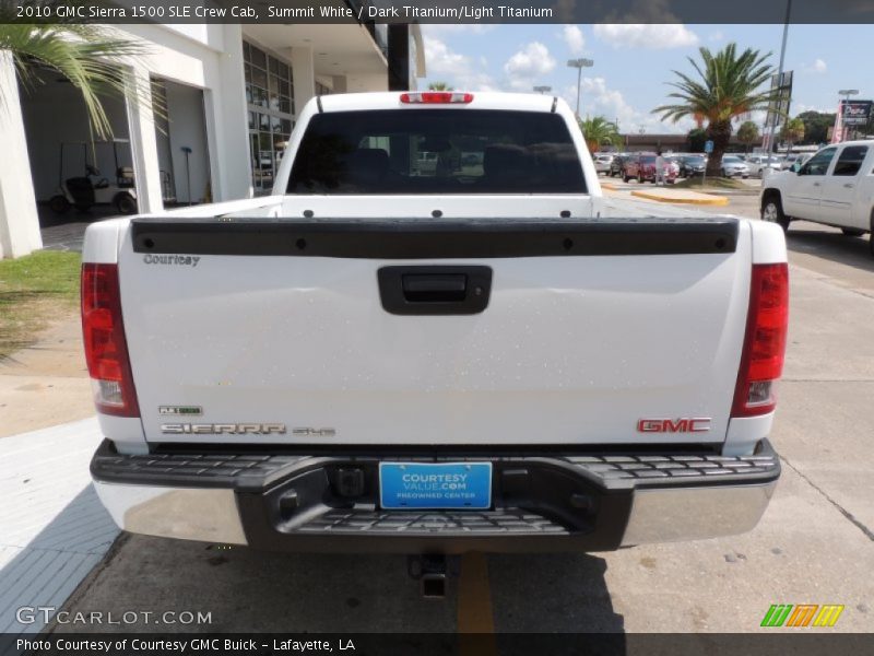 Summit White / Dark Titanium/Light Titanium 2010 GMC Sierra 1500 SLE Crew Cab