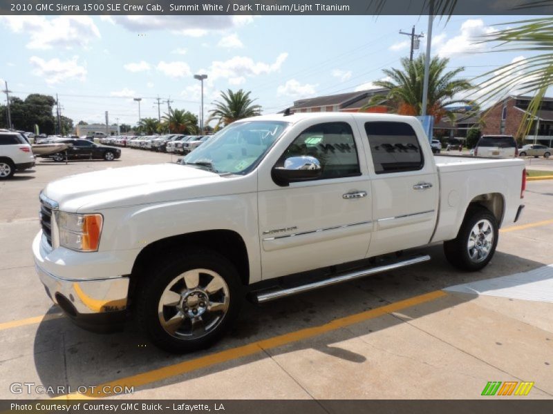 Summit White / Dark Titanium/Light Titanium 2010 GMC Sierra 1500 SLE Crew Cab
