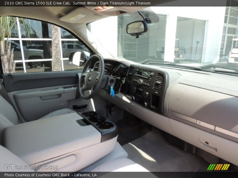 Summit White / Dark Titanium/Light Titanium 2010 GMC Sierra 1500 SLE Crew Cab