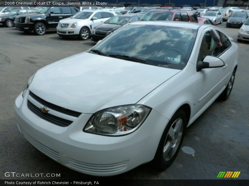 Summit White / Ebony 2008 Chevrolet Cobalt LT Coupe