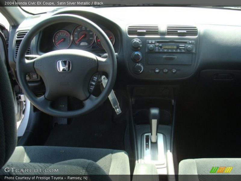 Satin Silver Metallic / Black 2004 Honda Civic EX Coupe