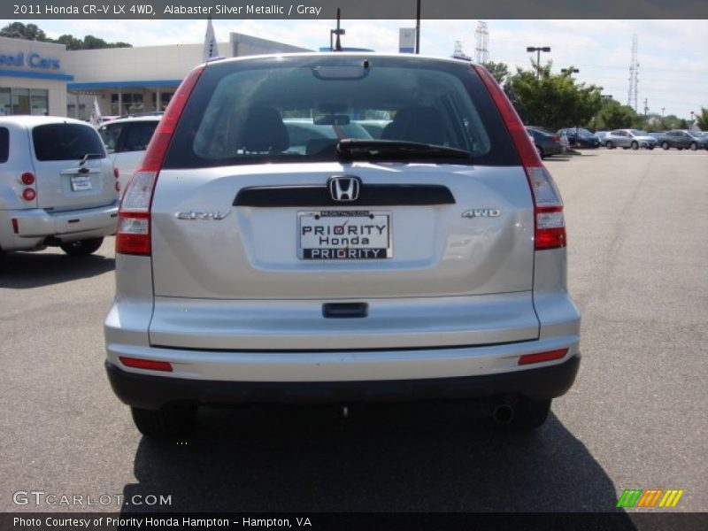 Alabaster Silver Metallic / Gray 2011 Honda CR-V LX 4WD