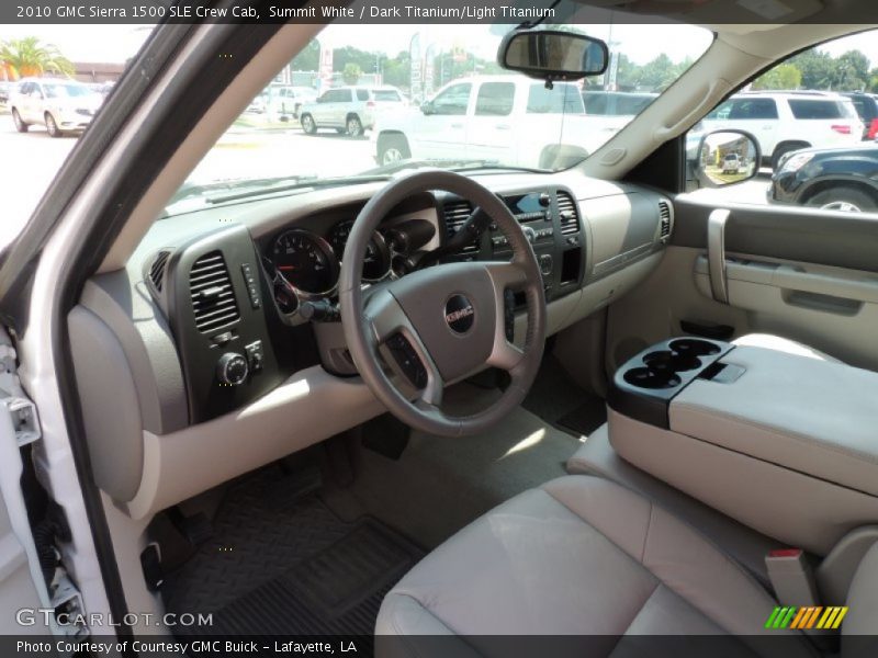 Summit White / Dark Titanium/Light Titanium 2010 GMC Sierra 1500 SLE Crew Cab