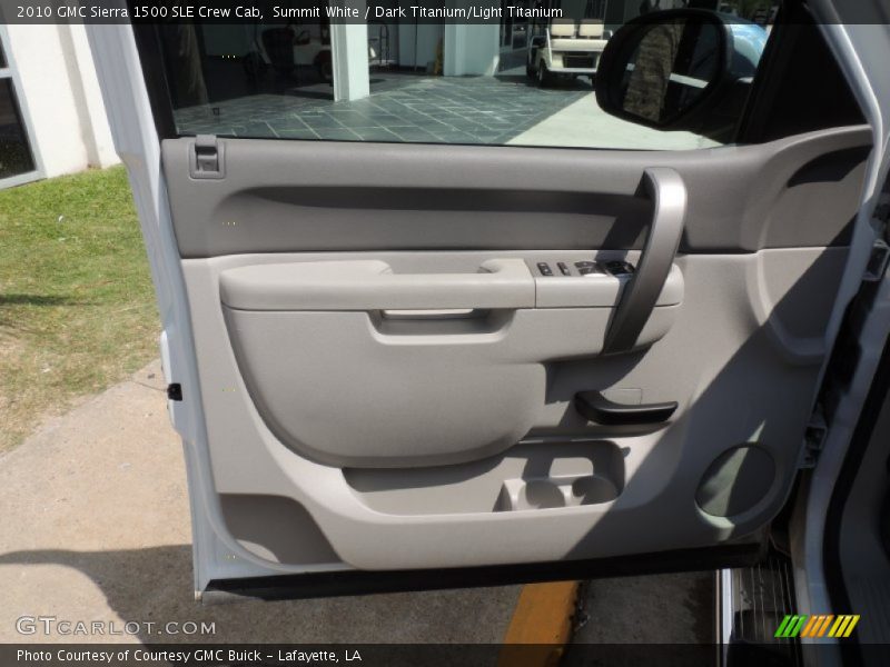 Summit White / Dark Titanium/Light Titanium 2010 GMC Sierra 1500 SLE Crew Cab