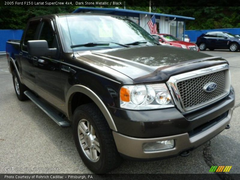 Dark Stone Metallic / Black 2005 Ford F150 Lariat SuperCrew 4x4