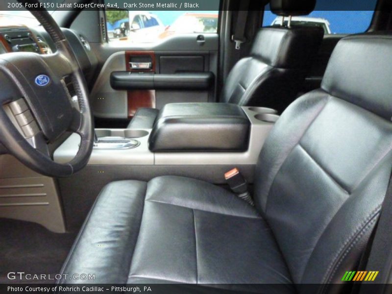 Dark Stone Metallic / Black 2005 Ford F150 Lariat SuperCrew 4x4