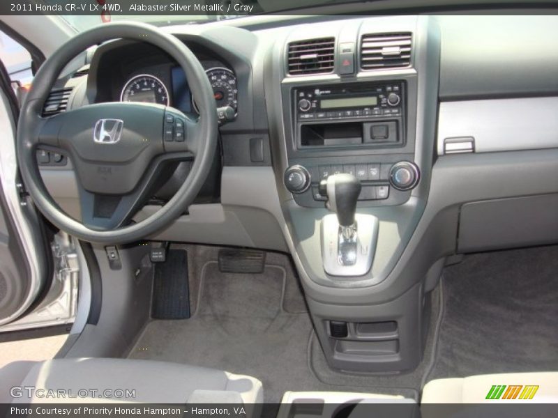 Alabaster Silver Metallic / Gray 2011 Honda CR-V LX 4WD