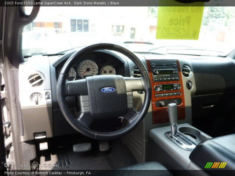 Dark Stone Metallic / Black 2005 Ford F150 Lariat SuperCrew 4x4