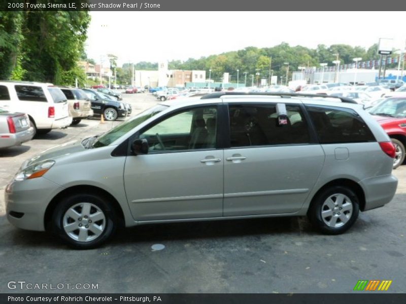 Silver Shadow Pearl / Stone 2008 Toyota Sienna LE