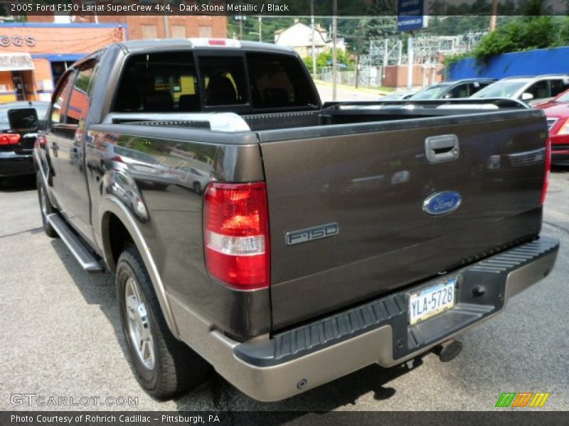 Dark Stone Metallic / Black 2005 Ford F150 Lariat SuperCrew 4x4