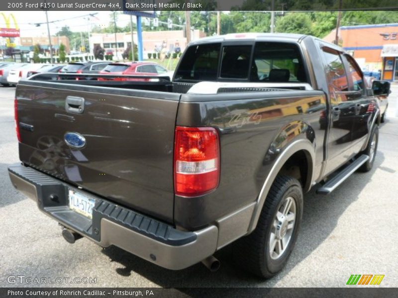 Dark Stone Metallic / Black 2005 Ford F150 Lariat SuperCrew 4x4
