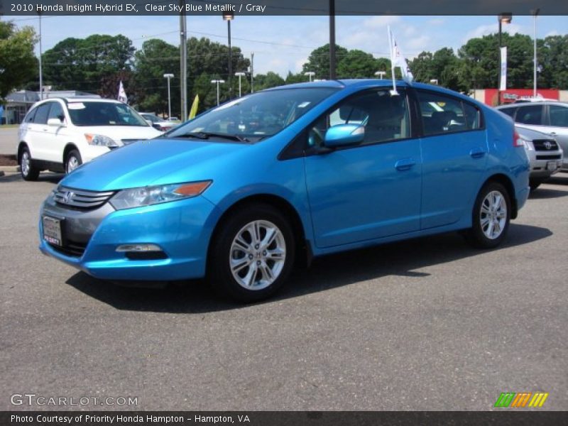 Clear Sky Blue Metallic / Gray 2010 Honda Insight Hybrid EX