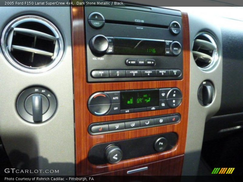 Dark Stone Metallic / Black 2005 Ford F150 Lariat SuperCrew 4x4