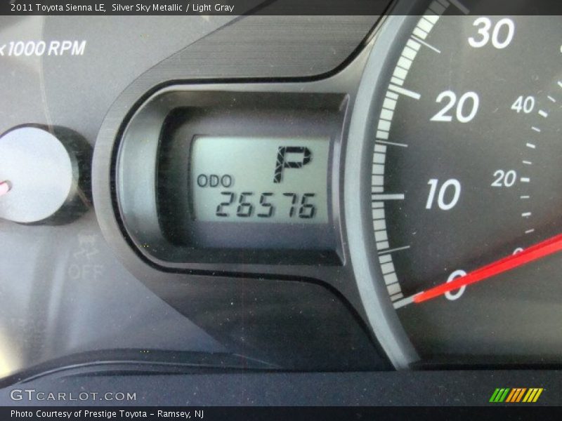 Silver Sky Metallic / Light Gray 2011 Toyota Sienna LE