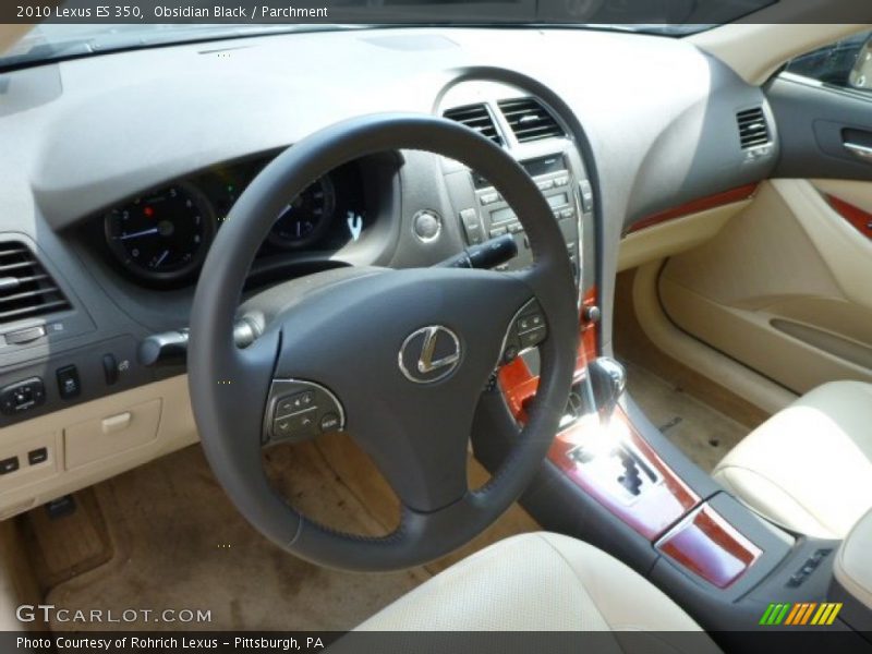 Obsidian Black / Parchment 2010 Lexus ES 350