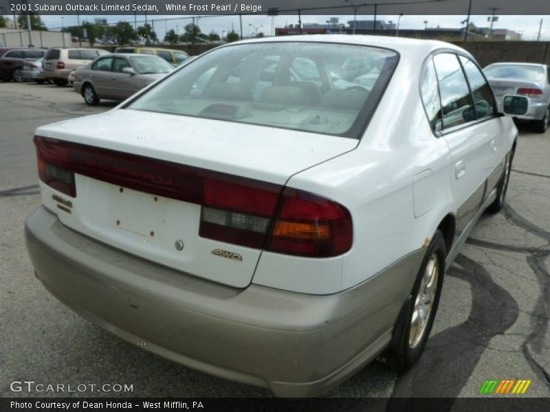 White Frost Pearl / Beige 2001 Subaru Outback Limited Sedan
