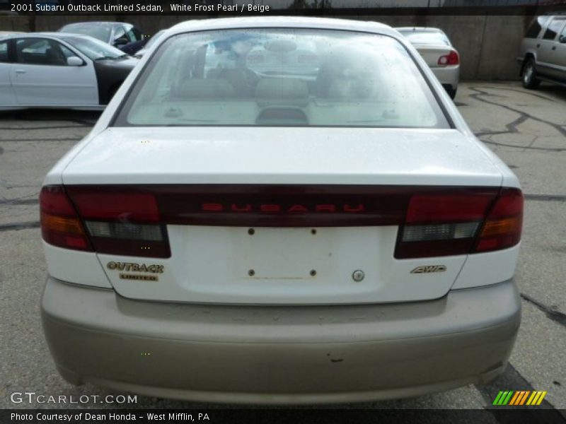 White Frost Pearl / Beige 2001 Subaru Outback Limited Sedan