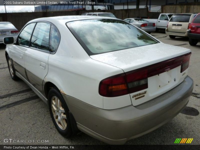 White Frost Pearl / Beige 2001 Subaru Outback Limited Sedan