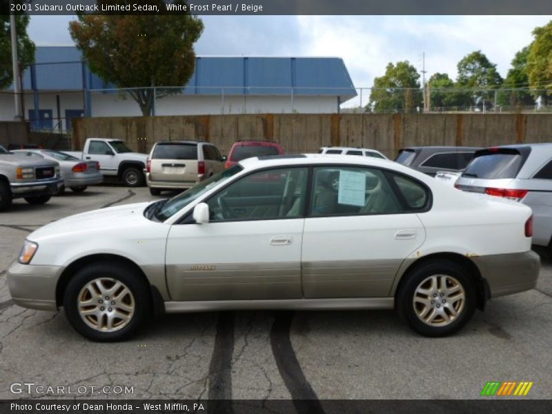  2001 Outback Limited Sedan White Frost Pearl