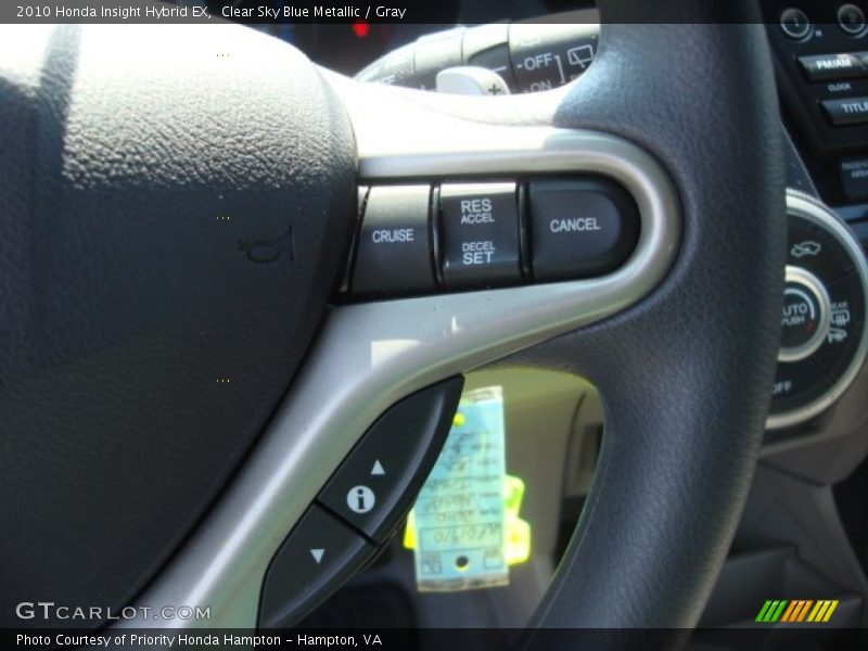Clear Sky Blue Metallic / Gray 2010 Honda Insight Hybrid EX