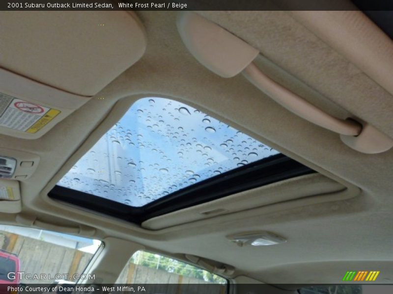 Sunroof of 2001 Outback Limited Sedan