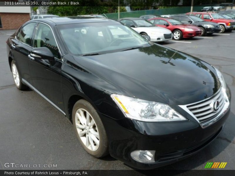 Obsidian Black / Black 2011 Lexus ES 350