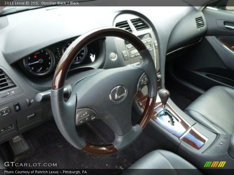 Obsidian Black / Black 2011 Lexus ES 350