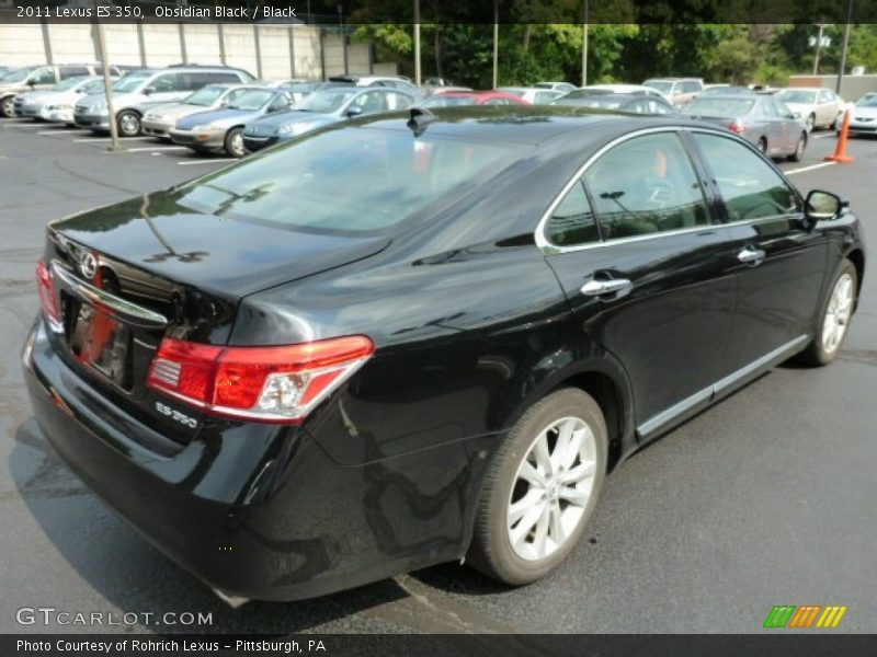 Obsidian Black / Black 2011 Lexus ES 350