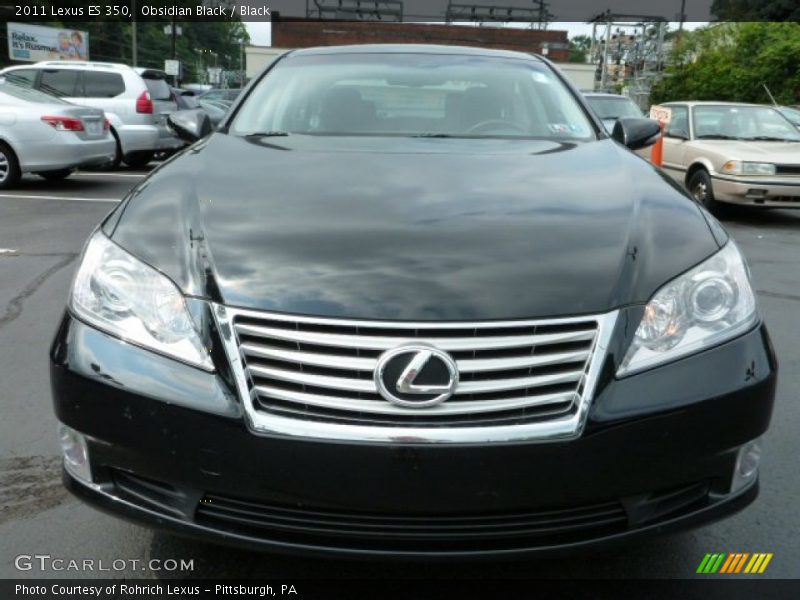 Obsidian Black / Black 2011 Lexus ES 350