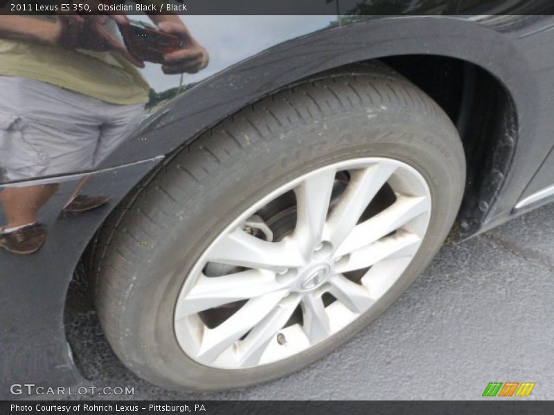 Obsidian Black / Black 2011 Lexus ES 350