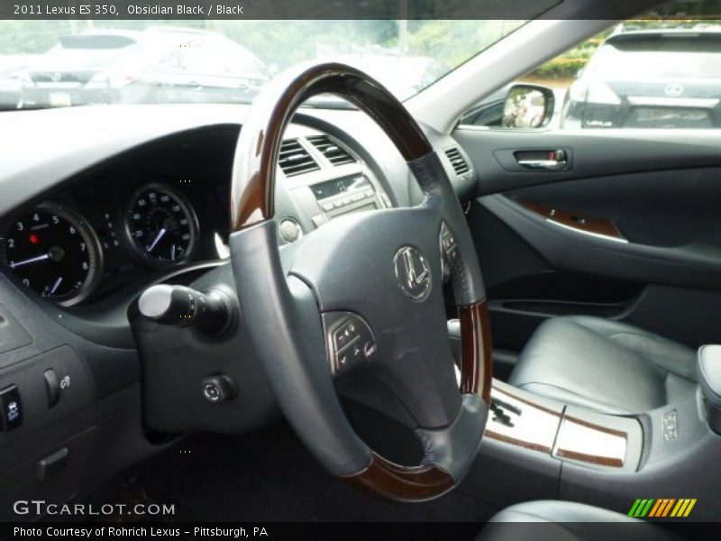 Obsidian Black / Black 2011 Lexus ES 350