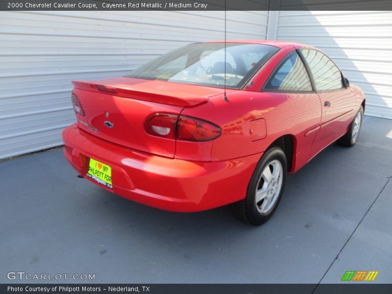 Cayenne Red Metallic / Medium Gray 2000 Chevrolet Cavalier Coupe