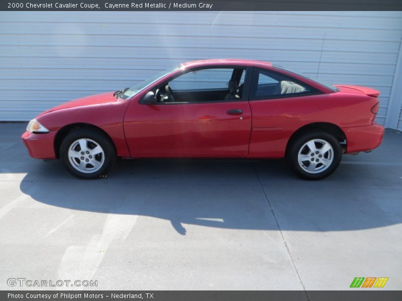 Cayenne Red Metallic / Medium Gray 2000 Chevrolet Cavalier Coupe