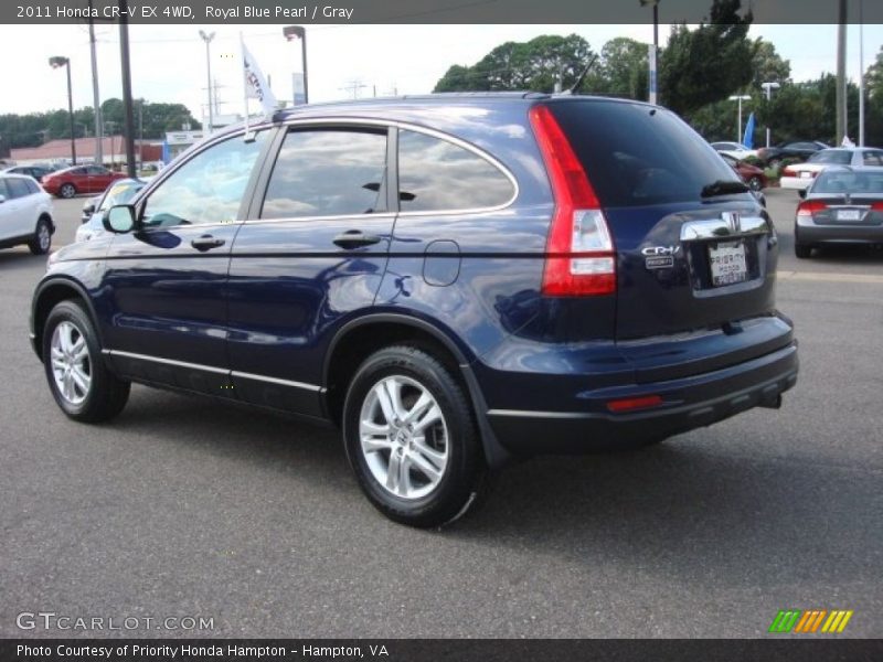 Royal Blue Pearl / Gray 2011 Honda CR-V EX 4WD